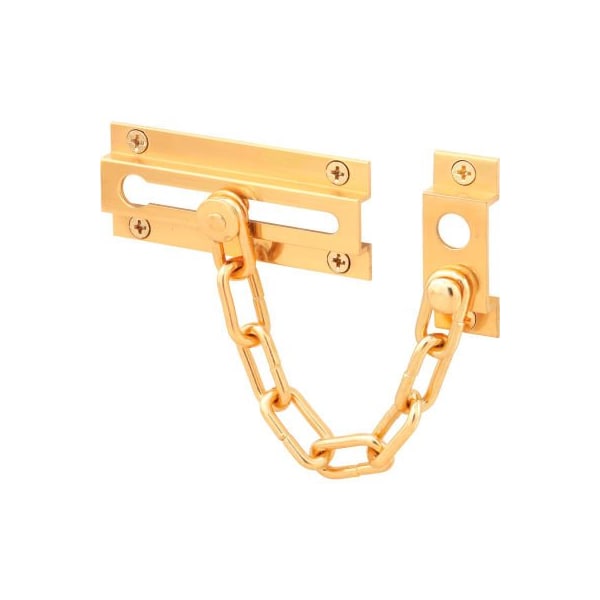Prime-Line Prime-Line Chain Door Guard, Polished Brass U 9907 - main